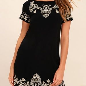 Lulus black/beige dress, NWT